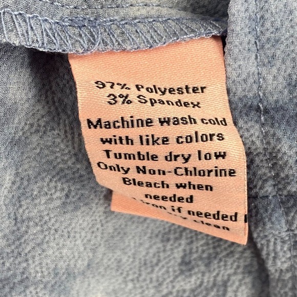 STUNNING Juicy Couture‎ Blouse Womens XXL Crepe Gauzy Front Knot Top Flowy 2XL - Picture 11 of 14